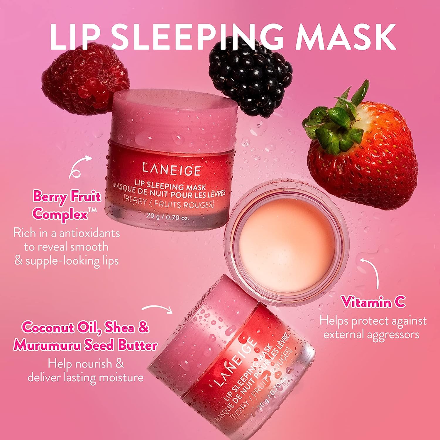 Load image into Gallery viewer, LANEIGE Berry Lip Sleeping Mask Treatment Balm Care
