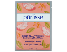 Load image into Gallery viewer, Purlisse Green Tea + Vitamin C Brightening Sheet Mask
