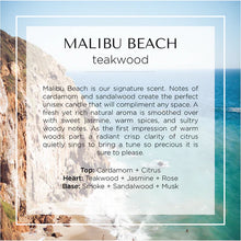 Load image into Gallery viewer, Malibu Apothecary Malibu Beach: Mahogany &amp; Teakwood Scented Candle
