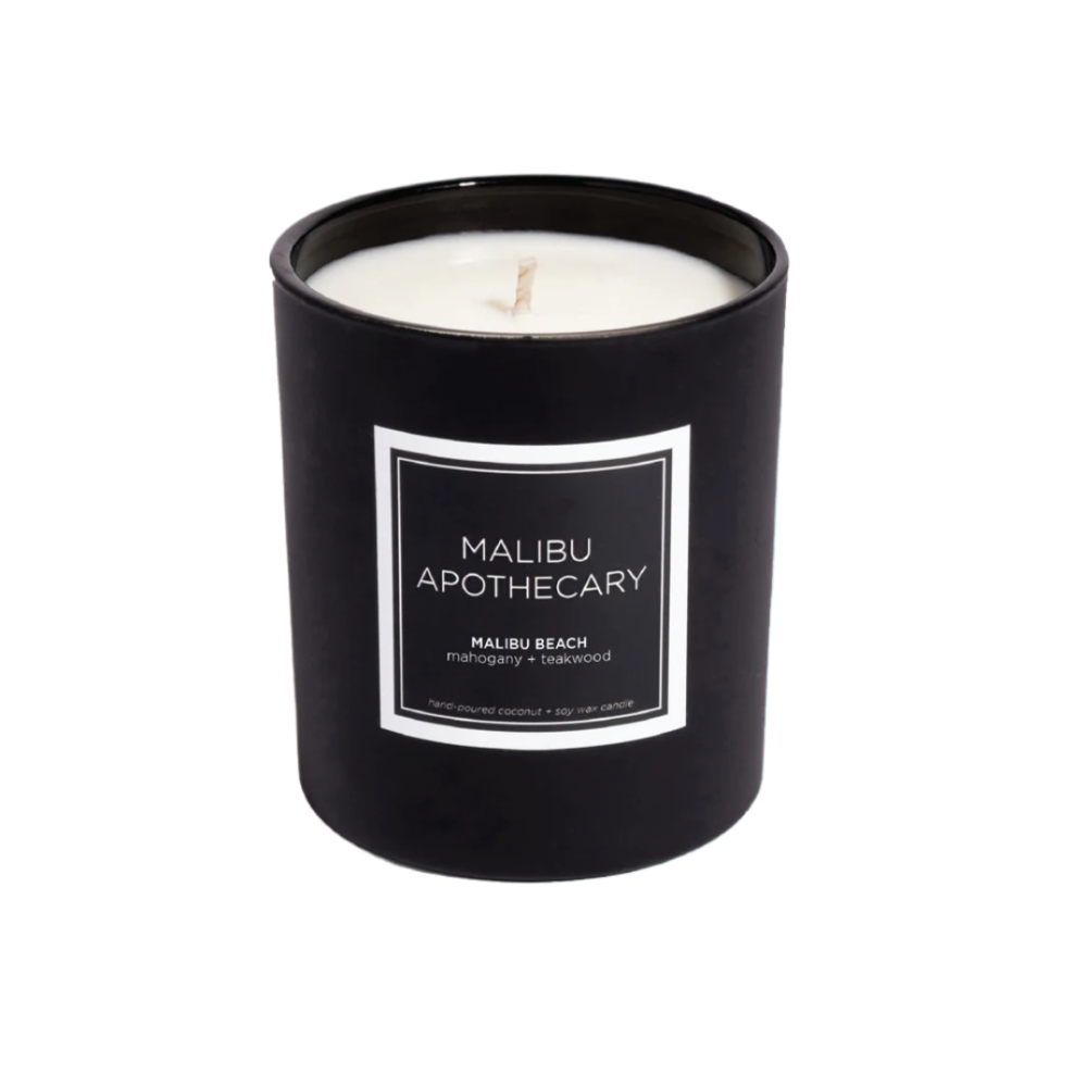 Load image into Gallery viewer, Malibu Apothecary Malibu Beach: Mahogany &amp; Teakwood Scented Candle
