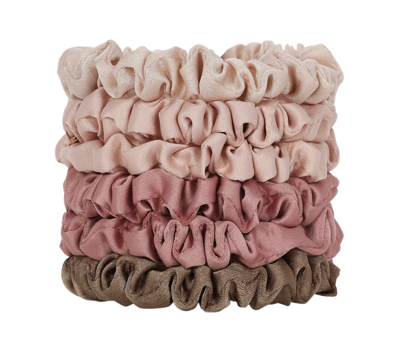 Load image into Gallery viewer, Ultra Petite Satin Scrunchies 6pc - Terracotta
