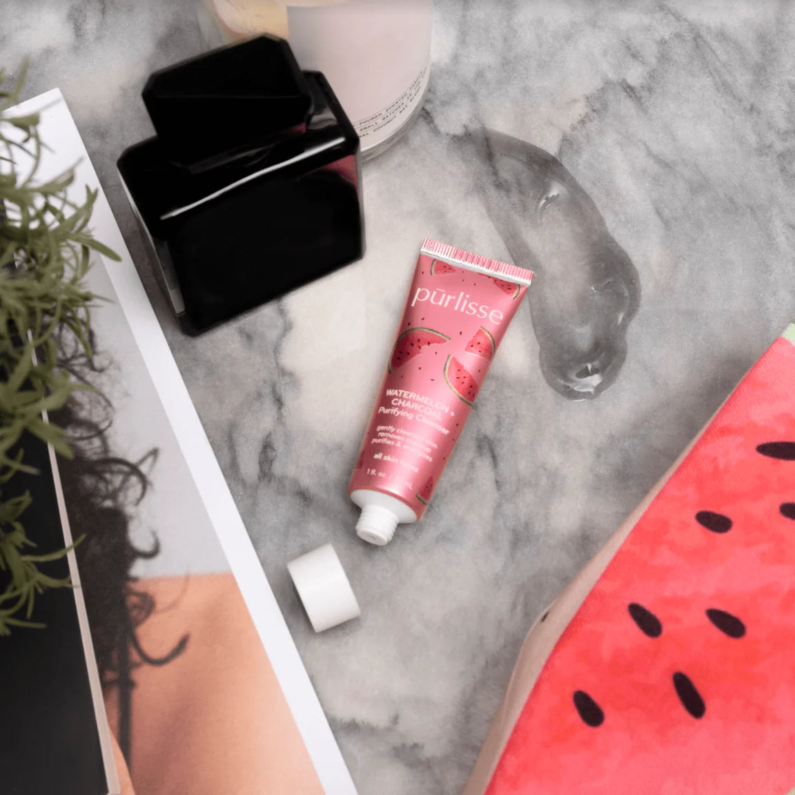 Load image into Gallery viewer, Purlisse Watermelon Charcoal Purifying Cleanser
