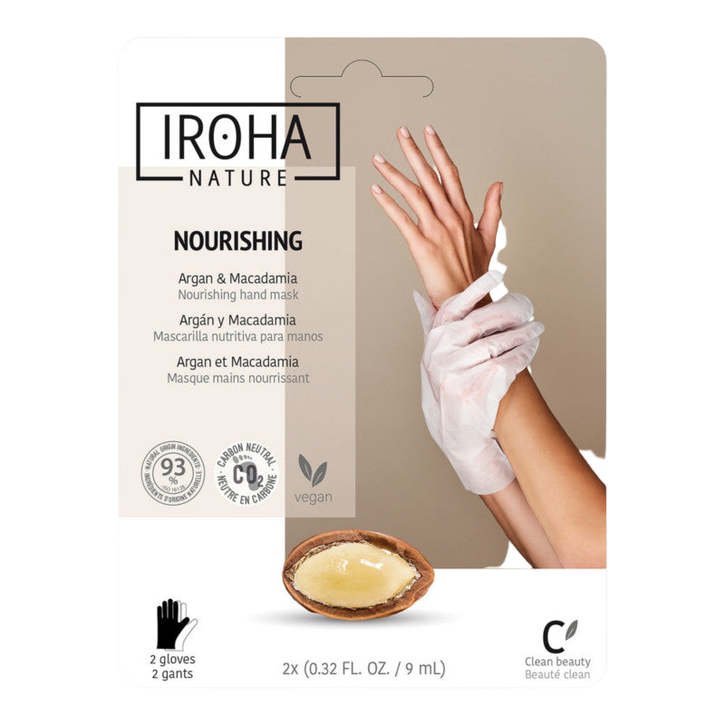 Load image into Gallery viewer, IROHA Nourishing Argan and Macadamia Hand Treatment Mask Gloves
