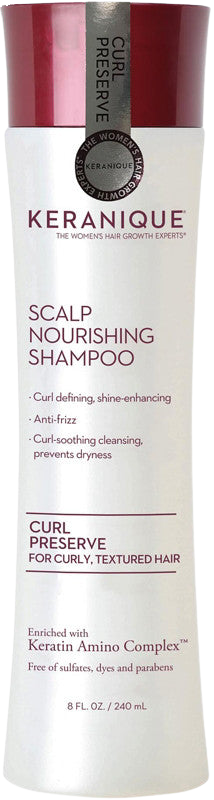 Keranique Curl Preserve Scalp Nourishing Shampoo For Curly, Textured Hair