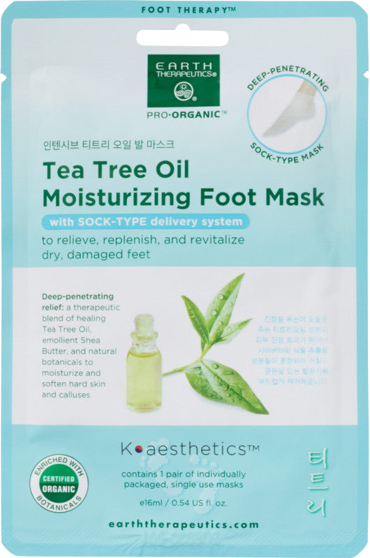 Earth Therapeutics Tea Tree Oil Moisturizing Foot Mask