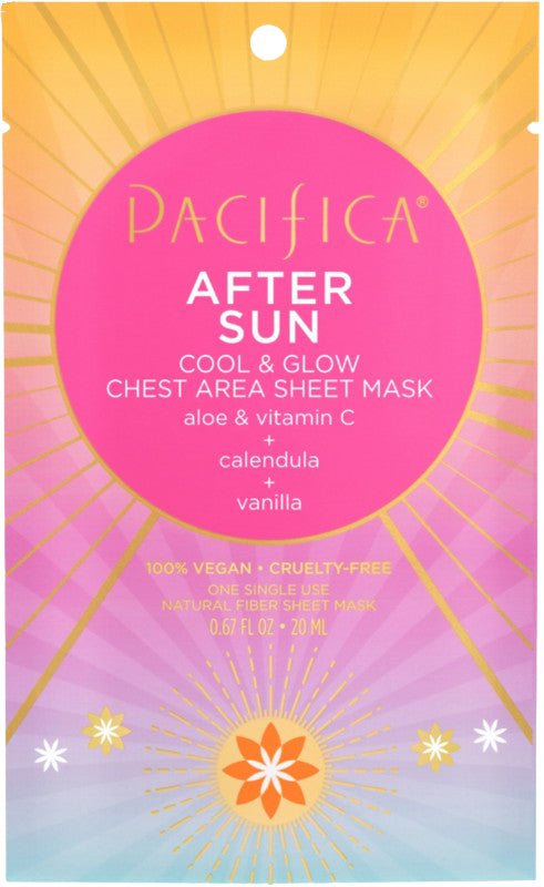 Load image into Gallery viewer, Pacifica Sea &amp; C After Sun Cool &amp; Glow Chest Area Sheet Mask
