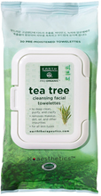 Load image into Gallery viewer, Earth Therapeutics Tea Tree Cleansing Facial Towelettes
