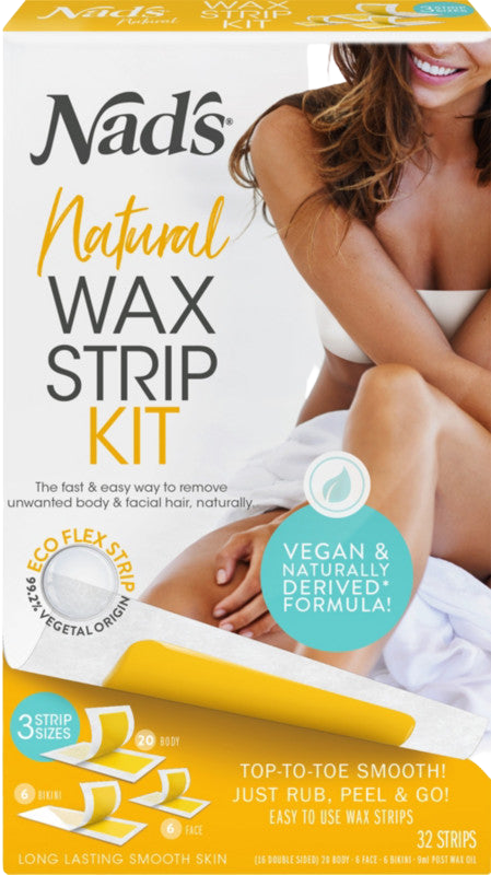 Load image into Gallery viewer, Nads Natural Natural Wax Strip Kit
