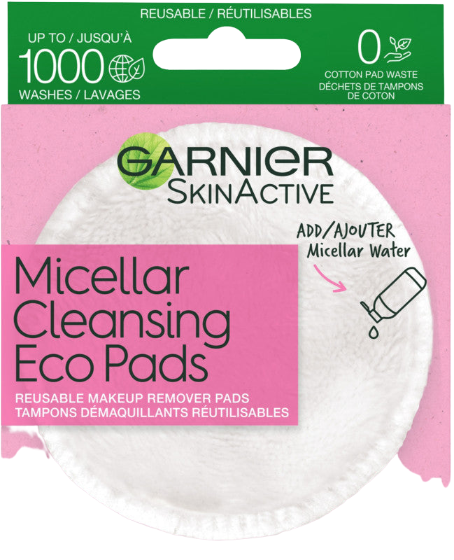 Load image into Gallery viewer, Garnier SkinActive Micellar Cleansing Eco Pads, Reusable, 3 Pack
