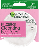 Garnier SkinActive Micellar Cleansing Eco Pads, Reusable, 3 Pack