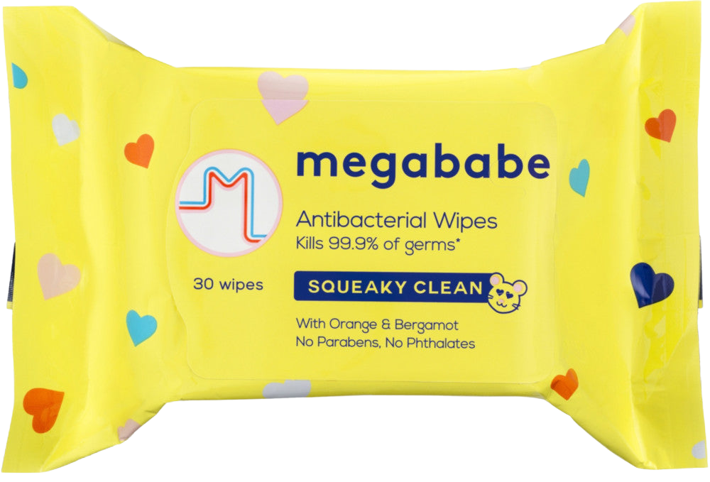 megababe Squeaky Clean Antibacterial Wipes