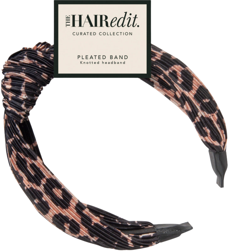The Hair Edit Leopard Pleated Band Headband