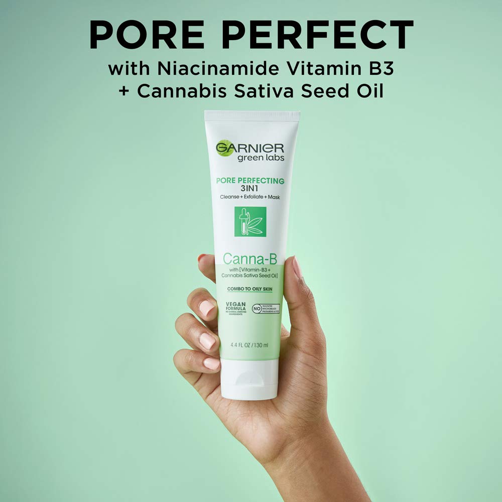 Load image into Gallery viewer, Garnier Green Labs Canna-B Pore Perfecting 3IN1 Cleanse + Exfoliate + Mask

